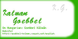 kalman goebbel business card